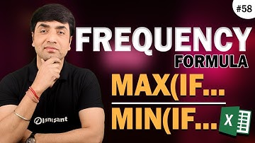 Frequency Formula in Excel in Hindi | How to use MAX and MIN with IF Formula |