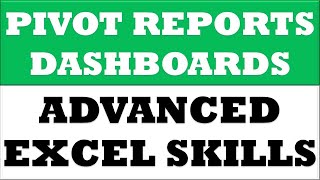 MIS reports & Dashboards using pivot table in Excel