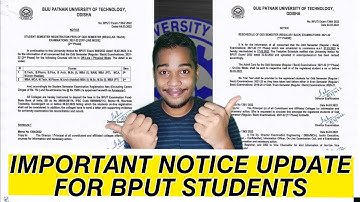 Important Notice Update for Bput Students||Odd sem exam mode notice
