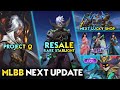 Resale rare starlight  project q event  lucky shop update  mobile legends whatsnext