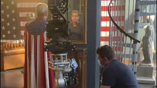 Antony Starr acting in front of the mirror for the Boys