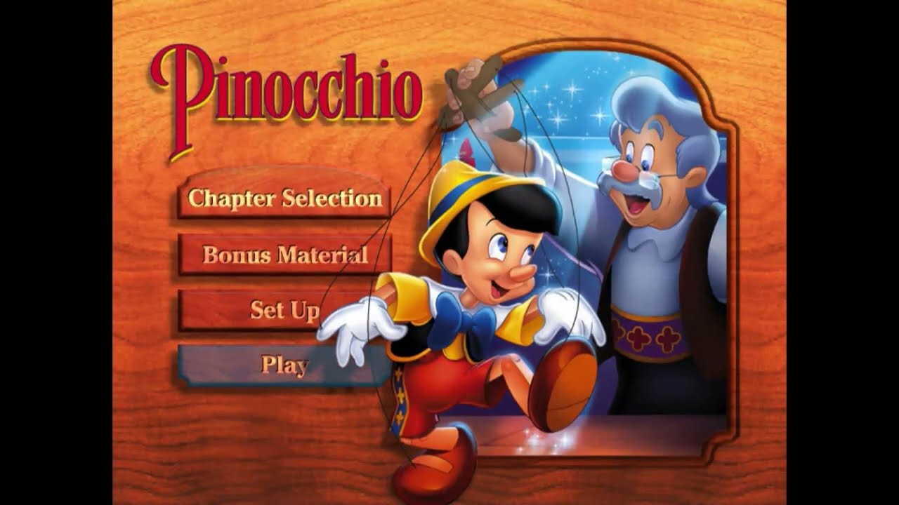 pinocchio dvd menu