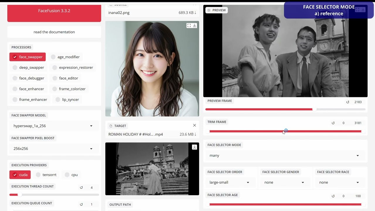 FaceFusion 3.3.2 detailed Settings (intermediate level) - FaceFusion & AI  Video Tools | Explore the Future of AI-Generated Media