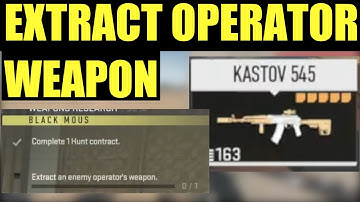 How to "extract an enemy operators Weapon" & Complete 1 hunt Contract - Call of Duty DMZ