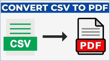 How to Convert CSV to PDF