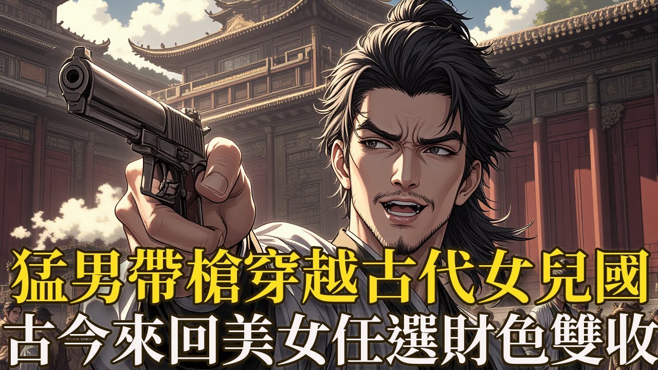 雙穿爽文：現代男穿越女兒國懷孕了！帶槍硬闖皇宮征服女帝！現代青年嶽燃意外獲得母親留下的穿越玉佩，闖進只有絕色美女的女兒國！一腳踩進子母河直接懷孕，大老爺們兒直接崩潰！憑藉空間異能偷帶現代槍械，橫掃宮廷