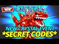 NEW *BEST* CRYSTAL EVENT ADMIN ABUSE SECRET CODES in FORTNITE Steal The Brainrot