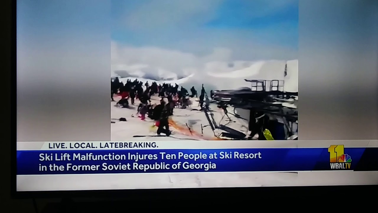 Ski Lift Malfunction! 10 Injured! Running Backwards Twice Normal Speed