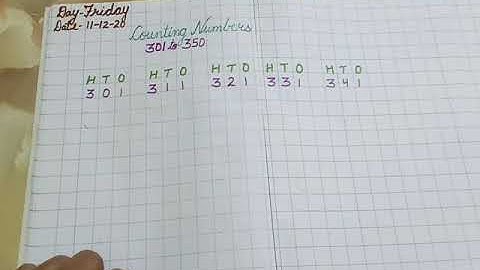 Counting Numbers  301-350