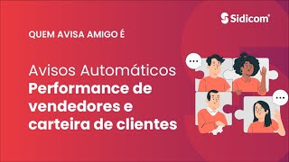 Avisos Automáticos Do Erp Sidicom Performance Da Carteira De Clientes