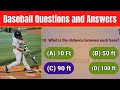 baseball questions and answers / baseball mcqs question and answer | baseball general knowledge