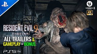 RESIDENT EVIL 9 REQUIEM - GAMEPLAY DEMO & ALL TRAILERS | Official Leon Story 2026 + BONUS (4K)