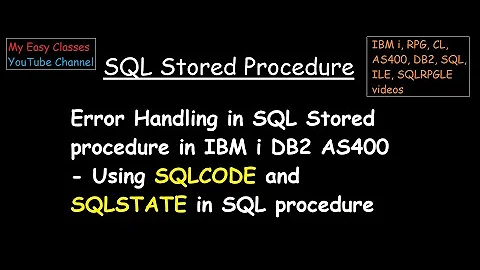 Error Handling in SQL Stored procedure in IBM i DB2 AS400 - Using  SQLCODE and SQLSTATE in SQL DB2