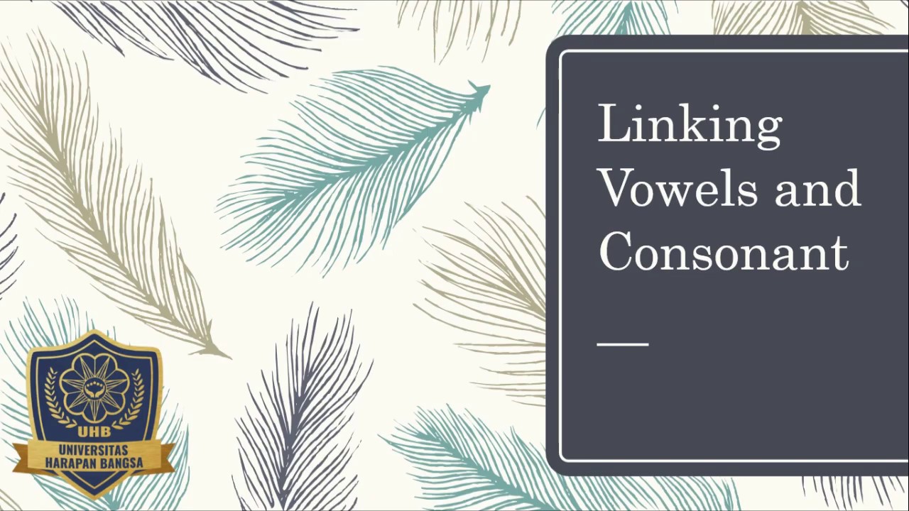 Linking Vowels and Consonant YouTube