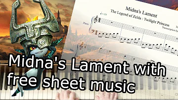 Midna's Lament piano - the legend of Zelda : Twilight Princess [FREE SHEET MUSIC]