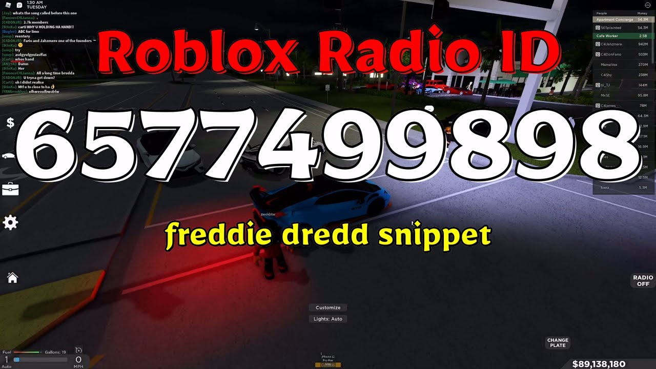 Freddie Dredd Snippet Roblox ID YouTube