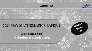 Q 12 b Calculus Optimisation
