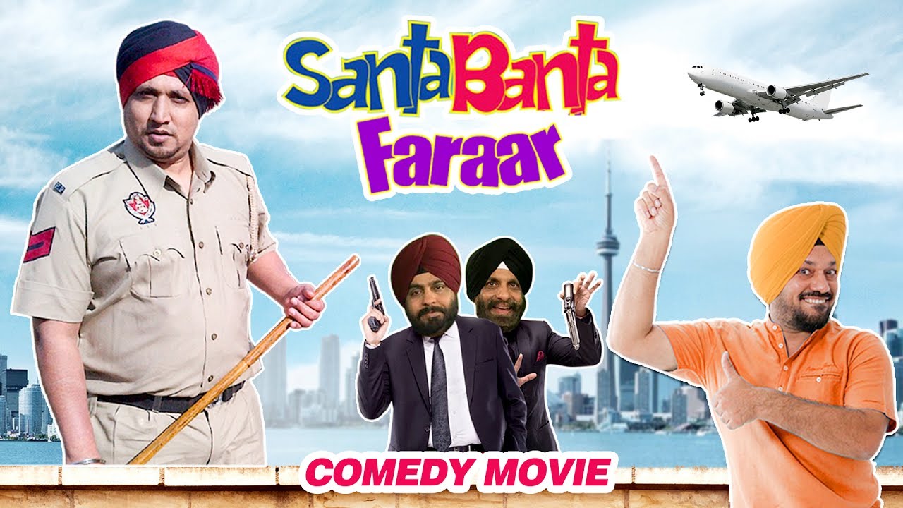 Santa Banta Faraar Full HD Movie   Gurpreet Ghuggi  New Punjabi Comedy Movie  ShemarooPunjabi