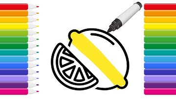 How to draw lemon for kids easy🍋