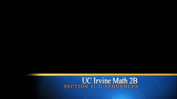 UC Irvine Math 2B Section 11.1