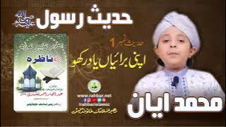 Apni Burayan Yaad Rakho | Hadees no.1 | Mohammad Ayan | Rahbar Islamic Foundation #Shorts