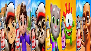 Subway Surfers 🆚 Om Nom Run 🆚 Raccoon Fun Run 🆚 Talking Tom Gold Run New Updates screenshot 2