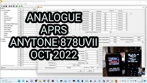 ANYTONE 878UVII , APRS ANALOGUE After New Firmware October 2022
