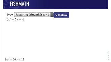 Polynomial Operations - Factoring “Tricky” Trinomials when A is not 1 - FishMath.com