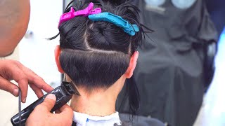 SUPER SHORT CROP UNDERCUT | BOB HAIRCUT WITH SIDE BANGS