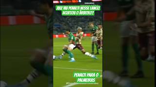 PENALTI PARA O PALMEIRAS! Juiz ve falta em lance polemico e aponta a marca da Cal. Acertou? #penalti