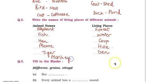 Class 3 PSEB My World (Environment Studies) - Animals: An introduction (Lesson- 7) (Part 2)