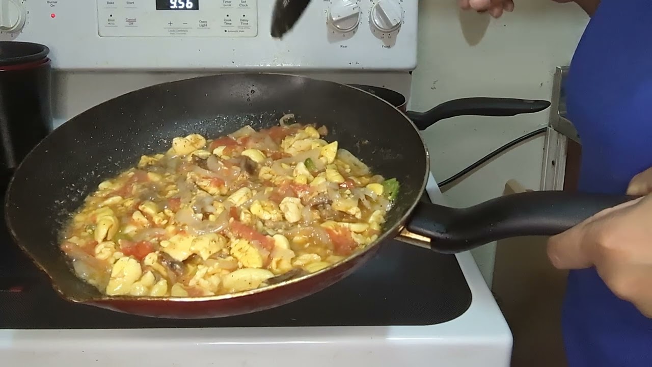 Monday breakfast is ackee and red herring with green banana and boil ripe plantains yummy