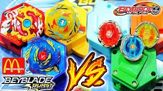 MCDONALDS VS METAL FIGHT! BATALHA DOS MINI BEYS @mcdonalds_br  BURST VS BEYBLADE METAL FIGHT