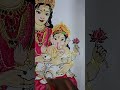 Maa Parvati and ganesha glasspainting #parvatimata #ganesha #ganeshadrawing #glasspainting #music