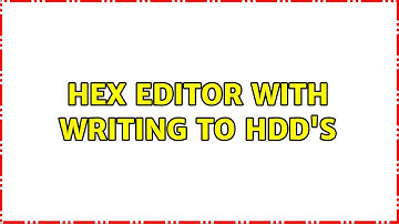 Ubuntu: Hex Editor With Writing to HDD