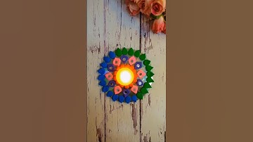 DIY tea light candle holder using clay|#clayart #diy #craft #youtubeshorts