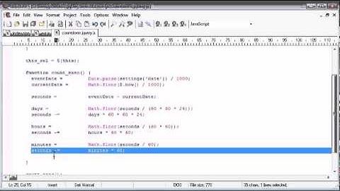 jQuery Tutorial   136   Creating a day hour min sec countdown plugin