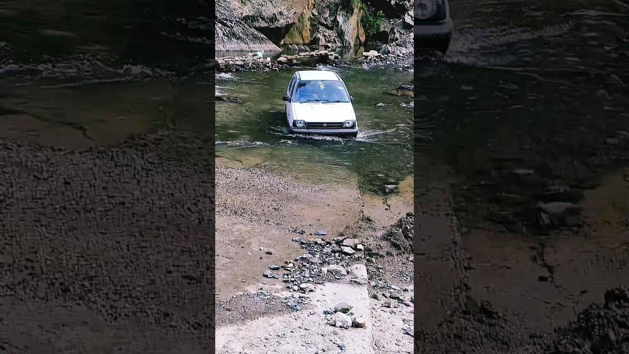 Extreme Water crossing 🌊| Maruti 800 offroad ⚠️|  Dangerous  road |