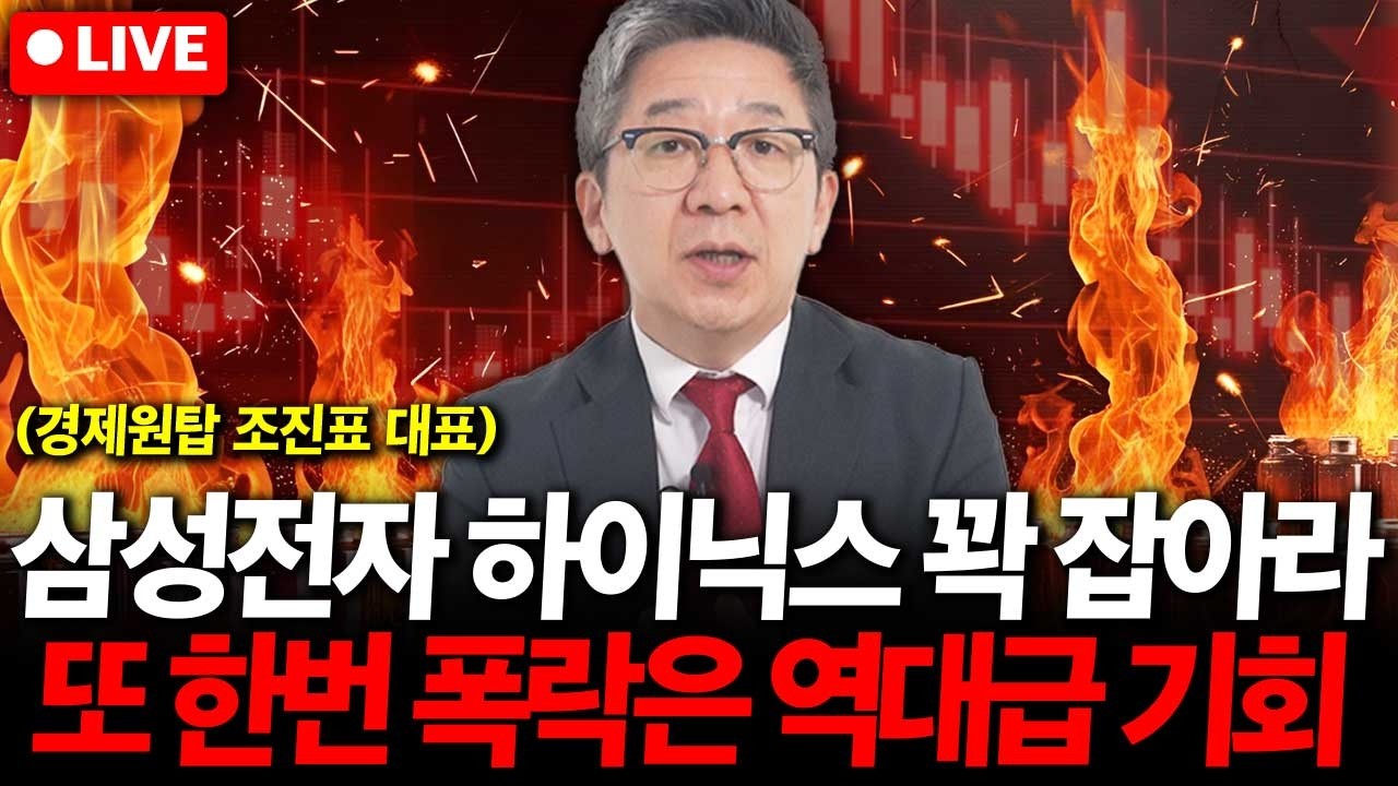 삼성전자 하이닉스 주식 꽉 잡으세요. 또 한번 폭락하면 역대급 기회입니다. ( 조진표 대표 )