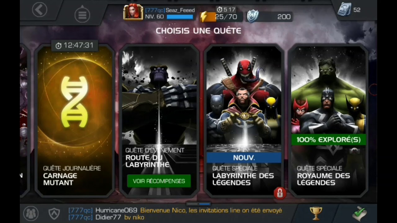 Marvel tournois des champions 1 mois de progression YouTube