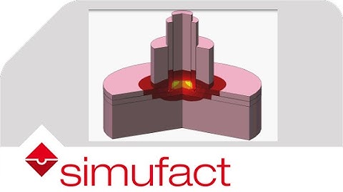 Temperature distribution during a process simulation of a friction spot welding process | Simufact