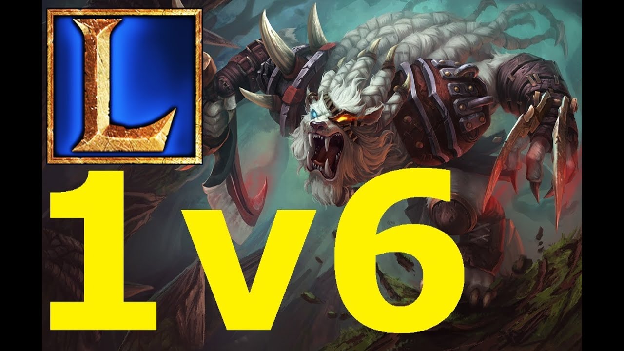 Rengar 1V6 HEXAKILL - League of Legends