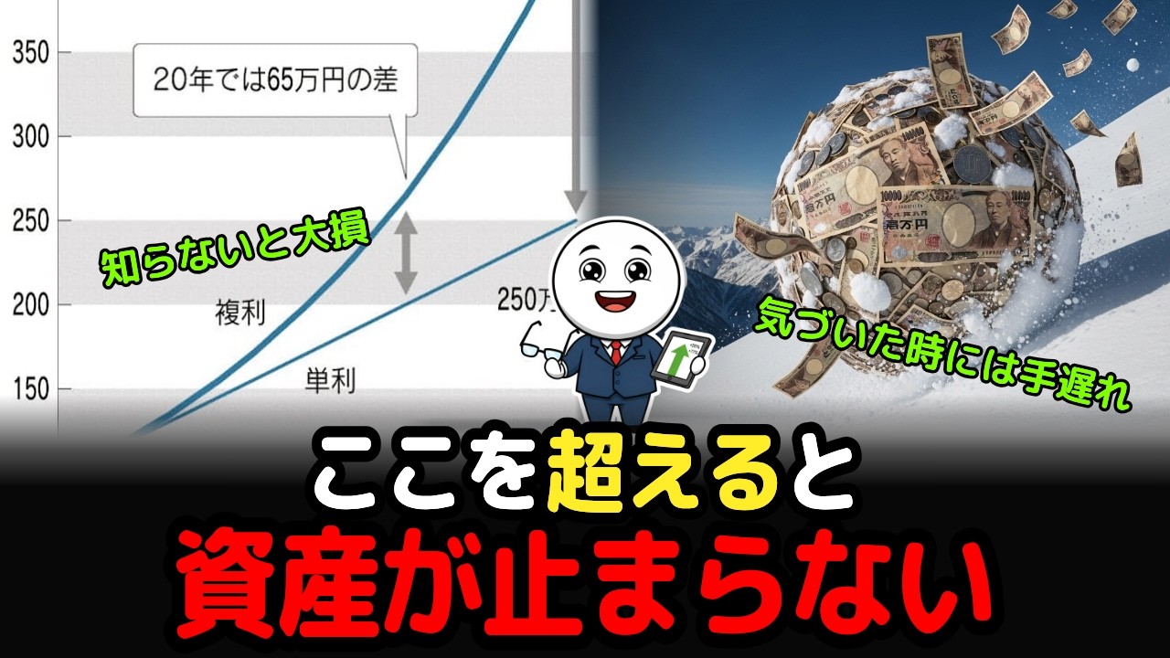 はっきり解説、積立投資をやめた瞬間に失う「複利の爆発力」を資産額別に全て計算してみた