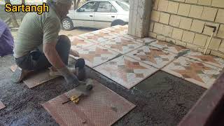 How to ceramic the floor of a porch.