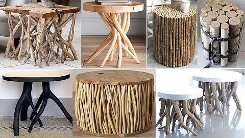 Creatieve ideeën voor salontafelontwerpen gemaakt met gebroken houten takken