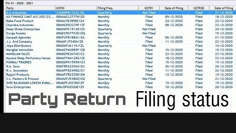 Busy 21 (Rel 1.0) new features check party return filing status /party return