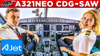 Ajet A321neo Cockpit from Paris🇫🇷 to Istanbul🇹🇷