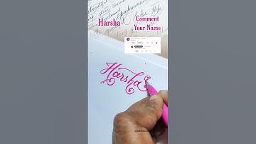 Harsha #brushpen #signature #calligraphyforbeginners #cursive #satisfyingvideo