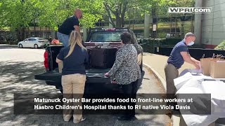 VIDEO NOW: Davis, Matunuck Oyster Bar provide food to Hasbro front-line workers