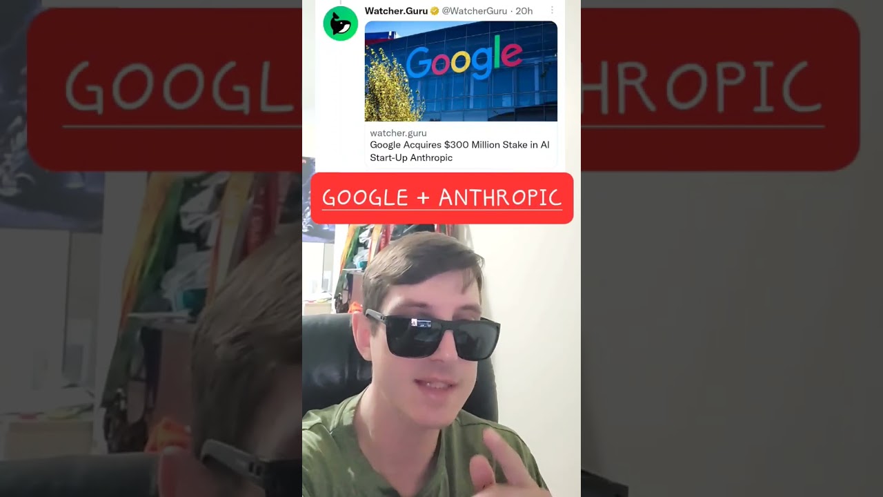 GOOGLE GETS $300 MILLION STAKE IN AI COMPANY ANTHROPIC - ARTIFICIAL INTELLIGENCE CHATGPT COMPETITOR